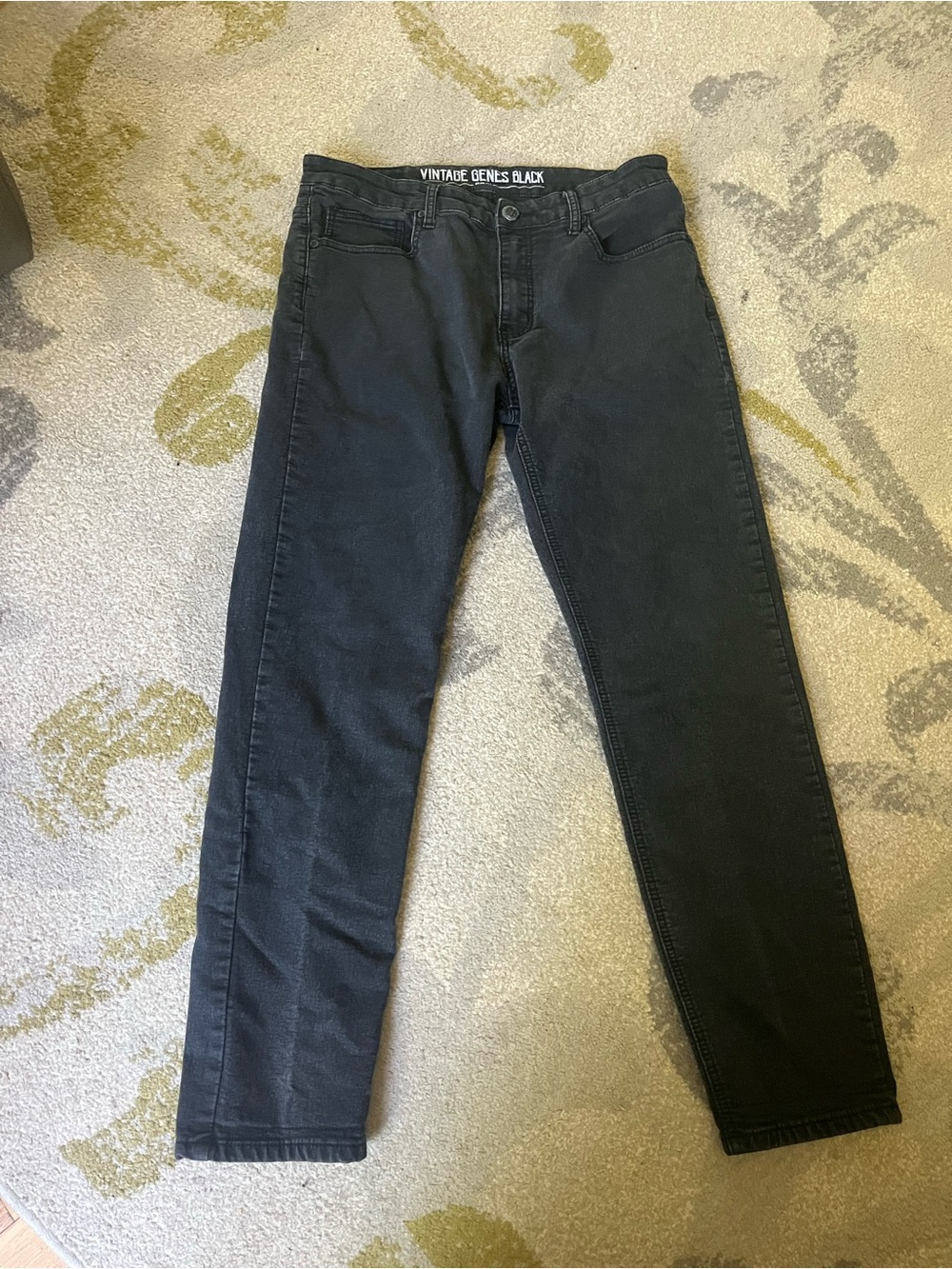 Vintage Genes Black Men's Black Jeans